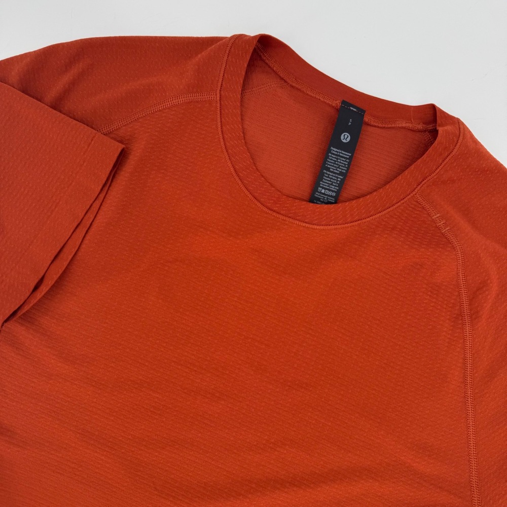 Lululemon Metal Vent Tech Short Sleeve Shirt Autumn Rust ATRU Mens Small LM3FG2S